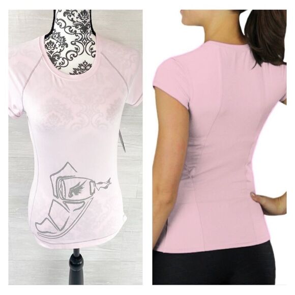 Alo Yoga Coolfit “Run Like A Girl” Short Sleeve Top - Picture 1 of 9
